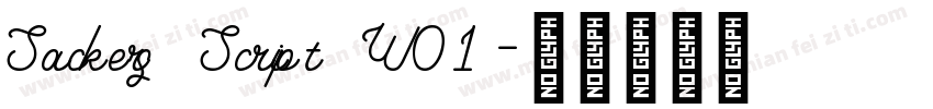 Sackers Script W01字体转换